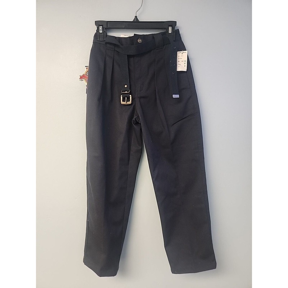 Vintage Bugle‎ Boy Pleated Khaki Pants Boys 7x Easy Care No Wrinkle Navy Blue